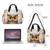 BOENLE Laptop Bag Fits Up to 16 Inch Computer Colorful Flowers Owl Laptop Briefcases for Men Women view 3