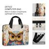 BOENLE Laptop Bag Fits Up to 16 Inch Computer Colorful Flowers Owl Laptop Briefcases for Men Women view 4