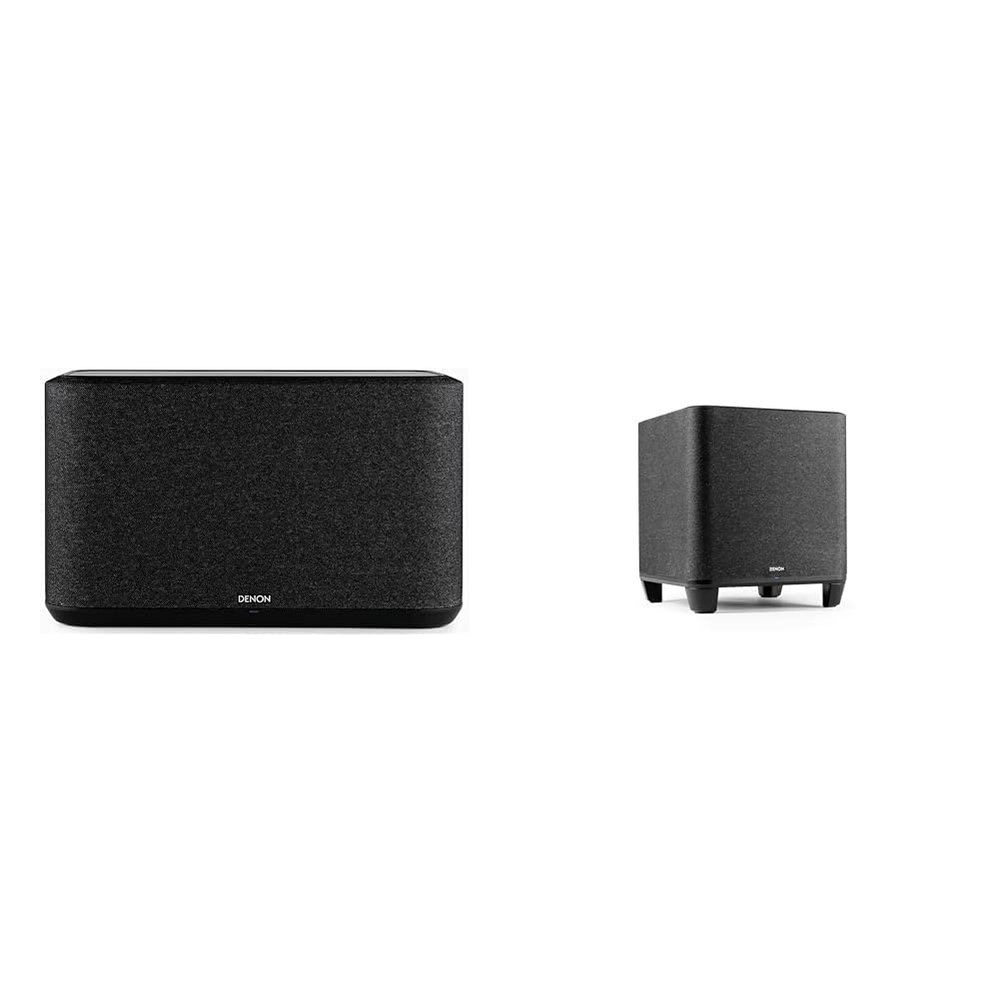 Denon Home 350 Wireless Speaker & Subwoofer Bundle with Alexa & HEOS Built-in, AirPlay 2, Bluetooth, 8" Woofer, Pair with Sound Bar & Speakers