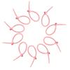 10Pcs Reusable Silicone Zip Ties, Light Pinkish Silicone Ties Bag Clip, Elastic Cable Organizer for Home Office Table Desk,Bread Tie,Food Saver,Bag Sealing Clips view 2