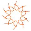 10Pcs Reusable Silicone Zip Ties, Orange Silicone Ties Bag Clip, Elastic Cable Organizer for Home Office Table Desk,Bread Tie,Food Saver,Bag Sealing Clips view 2