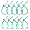 10Pcs Reusable Silicone Zip Ties, Mint Green Silicone Ties Bag Clip, Elastic Cable Organizer for Home Office Table Desk,Bread Tie,Food Saver,Bag Sealing Clips view 1