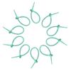10Pcs Reusable Silicone Zip Ties, Mint Green Silicone Ties Bag Clip, Elastic Cable Organizer for Home Office Table Desk,Bread Tie,Food Saver,Bag Sealing Clips view 2