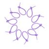10Pcs Reusable Silicone Zip Ties, Purple Silicone Ties Bag Clip, Elastic Cable Organizer for Home Office Table Desk,Bread Tie,Food Saver,Bag Sealing Clips view 2
