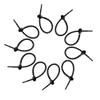 10Pcs Reusable Silicone Zip Ties, Black Silicone Ties Bag Clip, Elastic Cable Organizer for Home Office Table Desk,Bread Tie,Food Saver,Bag Sealing Clips view 2