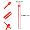 10Pcs Reusable Silicone Zip Ties, Black Silicone Ties Bag Clip, Elastic Cable Organizer for Home Office Table Desk,Bread Tie,Food Saver,Bag Sealing Clips view 3