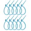10Pcs Reusable Silicone Zip Ties, Sky blue Silicone Ties Bag Clip, Elastic Cable Organizer for Home Office Table Desk,Bread Tie,Food Saver,Bag Sealing Clips view 1