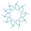 10Pcs Reusable Silicone Zip Ties, Sky blue Silicone Ties Bag Clip, Elastic Cable Organizer for Home Office Table Desk,Bread Tie,Food Saver,Bag Sealing Clips view 2