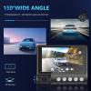 D89 Dash Cam,4" Touch Screen,1080P Front and Rear Interior Lens,IR Night Vision,WiFi App Control, GPS 24H Parking Mode G-Sensor Loop Recording Car DVR with 64G SD Card view 4