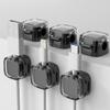 6 Pack Cable Management Clip Organizer Magnetic Wire Clip Self-Adhesive Wire Holder Under Desk Cable Management Suitable for Office Home Desk Nightstand Wall Car Desktop USB Charging Cable Storage view 1