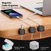 6 Pack Cable Management Clip Organizer Magnetic Wire Clip Self-Adhesive Wire Holder Under Desk Cable Management Suitable for Office Home Desk Nightstand Wall Car Desktop USB Charging Cable Storage view 3