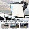 Dosvsi Windshield Car Tablet Mount, Heavy Duty Window Dashboard Tablet Holder, 95mm Powerful Suction Mount for iPad Pro 12.9 11 Air Mini, Galaxy Tab, Z Fold,More 4-13'' Tablets, 1/4'' Screw for Camera view 2