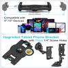 Dosvsi Windshield Car Tablet Mount, Heavy Duty Window Dashboard Tablet Holder, 95mm Powerful Suction Mount for iPad Pro 12.9 11 Air Mini, Galaxy Tab, Z Fold,More 4-13'' Tablets, 1/4'' Screw for Camera view 4