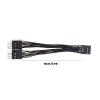 10CM USB Motherboard Cable USB Header Extension Cable 9Pin 1 Female To 2 Male Y Splitter Cable 3.94in 1PC 9Pin Computer Motherboard USB Extension Cable 1 Female To 2 Male Y Splitter Extension PC view 3