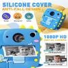 Prysyedawn Kids Camera Instant Print, Christmas Birthday Gifts for Kids Age 3-8, 1080P Digital Camera with Silicone Cover, Toddler Portable Travel Toys for 3 4 5 6 7 8 Year Old Girls Boys-Blue view 4