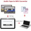 Cassette Player - Compact Tape Player Portable Recorder with Earphone-Convert Audio Music Cassette to MP3 Digital, Compatible with Laptop/PC/MAC- for Entertainment, Travel, Light Sports(Silver) view 2
