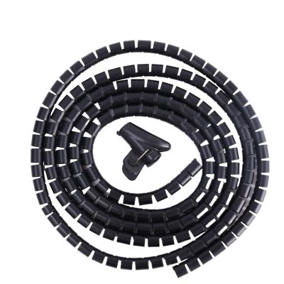 Spiral Wrap 2 Meters Flexible Cable Manage Winder Computer Cord Organizer Pipe Spiral Protection Wire Storage Wrap for Line Cable Tubing Cover (Color : 10mm-Black)