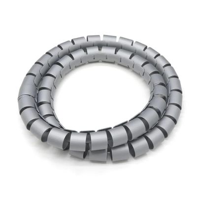 Spiral Wrap 1 Meter 5 Meter 10 Meter Line Pipe Protection Spiral Wrap Cable Winding Cover Protector Tube Wire Organizer 25mm 30mm Tubing Cover (Color : Grey, Size : ID 25mm 5 Meter)