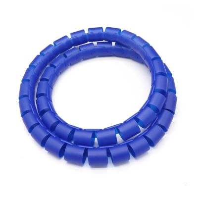 Spiral Wrap 1 Meter 5 Meter 10 Meter Line Pipe Protection Spiral Wrap Cable Winding Cover Protector Tube Wire Organizer 25mm 30mm Tubing Cover (Color : Blue, Size : ID 30mm 3 Meter)