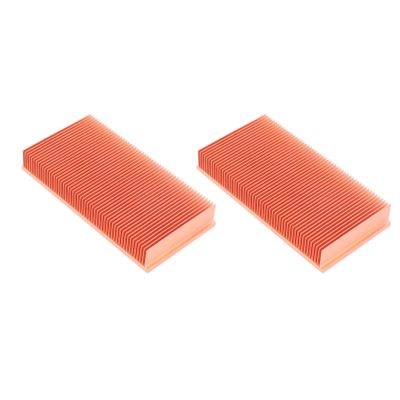 Nuhikap 2X Pure Copper Heatsink 100X50X15mm Skiving Fin Heat Sink Radiator for Electronic RAM Chip LED VGA Cooling Cooler