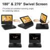 9.5" Portable DVD Player with 7.5" Swivel Display Screen, 5-Hour Built-in Rechargeable Battery, Car DVD Player for Kids and Car, Dual Speakers, Sync TV, Support SD Card/USB/Disc Regions Free view 2
