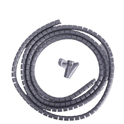 Spiral Wrap 2 Meters Flexible Cable Manage Winder Computer Cord Organizer Pipe Spiral Protection Wire Storage Wrap for Line Cable Tubing Cover (Color : 10mm-Gray)
