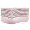 Nulea Wireless Ergonomic Keyboard, Split Keyboard with Cushioned Wrist Rest, Bluetooth and USB Connectivity, USB-C Rechargeable, Compatible with Windows Mac (Grey Pink) view 1