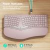 Nulea Wireless Ergonomic Keyboard, Split Keyboard with Cushioned Wrist Rest, Bluetooth and USB Connectivity, USB-C Rechargeable, Compatible with Windows Mac (Grey Pink) view 3