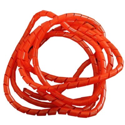 Spiral Wrap 6mm 10mm Spiral Wire Wrapping Bands Organizer Cable Sleeve Winding Pipe Line Tube Protection Cord Sheath Bundle Management Hose Tubing Cover (Color : Red Color, Size : 8mm ID 5 Meter)