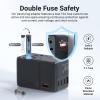 MINIX 85W Universal Travel Adapter, GaN III International Power Adapter, 3 USB-C 2 USB-A Ports, AC Outlet, Worldwide US/UK/EU/AU Travel Charger for Laptops Tablets Phones and More view 4