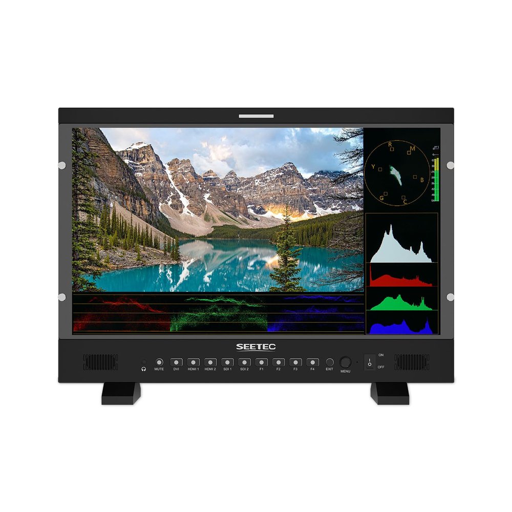 SEETEC P215 PRO 21.5" 1000nit Broadcast Director Production Monitor with LUT Waveform HDR, 3G-SDI HDMI Input Output, HDMI Support 4K 60