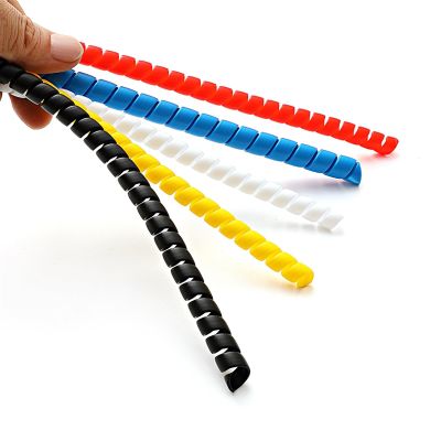 Spiral Wrap 2 Meter Wire Spiral Sheath Cable Winding Wiring Harness Heat Pipe Colored Wire Cable Sleeve Winding Tube Tubing Cover (Color : Red, Size : 8mm Inside Diameter)