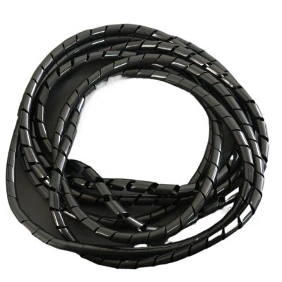 Spiral Wrap 6mm 10mm Spiral Wire Wrapping Bands Organizer Cable Sleeve Winding Pipe Line Tube Protection Cord Sheath Bundle Management Hose Tubing Cover (Color : Black Color, Size : 8mm ID 10 Meter