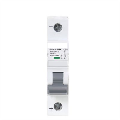 PGMTDEFXJO Circuit Breaker 6ka 1p 250v Mini Circuit Breaker DC6A 10A 16A 20A 25A 32A 40A 50A 63A (Color : 50a, Size : GYM9 DC 1P)