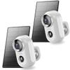 ZUMIMALL Solar Security Cameras Wireless Outdoor, 2Packs, Solar Camera Outdoor Wireless, 2.4G WiFi Battery Camera, 3MP Color Night Vision, Magnetic Mount, Siren,PIR/AI Analyse, IP66, Cloud, Alexa view 1