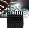 10pcs P25 x 10 x 25 B Heat Sink, Aluminum Cooler with Thermal Conductive Adhesive Tape Cooling Fin for Cooling 3D Printers Stepper Motor Black view 4