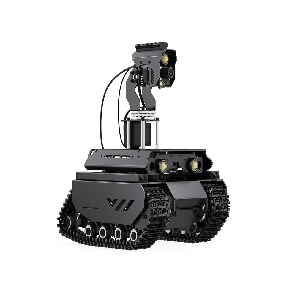 Waveshare Open-Source Off-Road Tracked AI Robot, Compatible with Raspberry Pi 5, Dual Controllers, Computer Vision, Comes with Pan-Tilt Module, PI5-4GB Included
