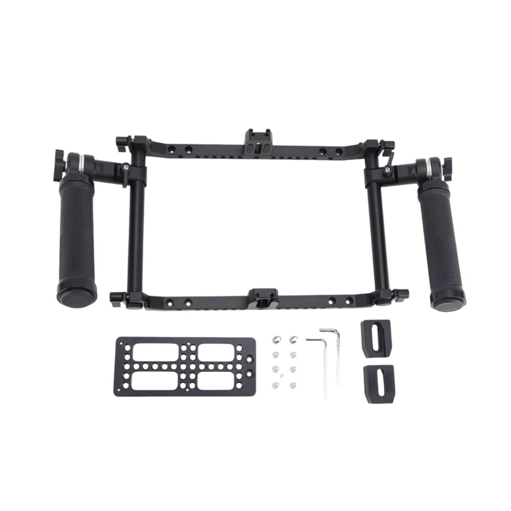 DirectNine Basics 5""/ 7""/ 9"" Monitor Cage Nitze Universal Director's Monitor Cage for up to 9"" LCD Monitor, with Adjustable Handles, black