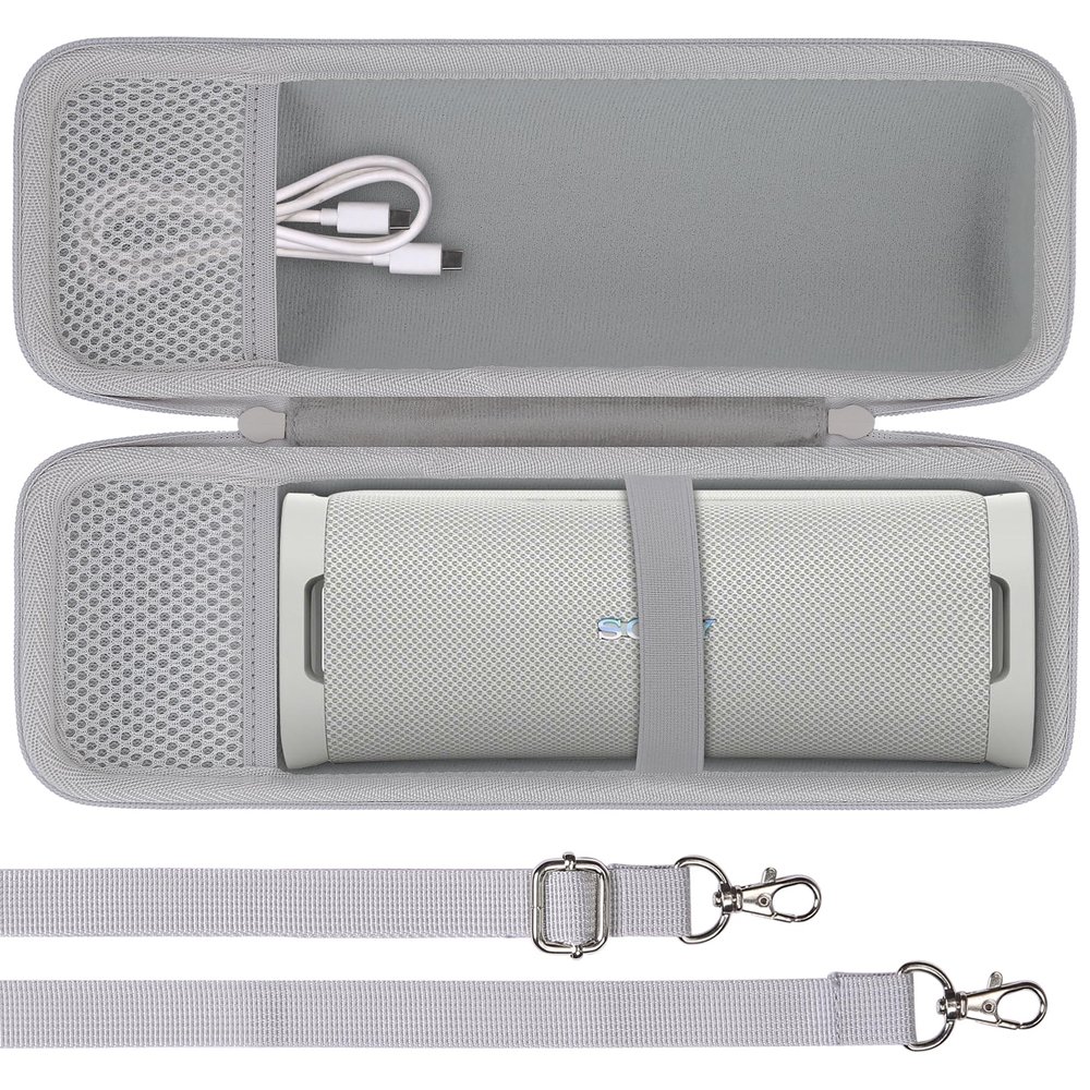 co2CREA Hard Case Replacement for Sony ULT Field 1 Wireless Ultra Portable Bluetooth Compact Speaker (White Case)