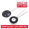 WENBIXIA 5Pcs Speaker 8 Ohm 1 watt 1W 8R Loudspeaker 20 23 26 28 30 32 36 40 MM Thickness 5MM with Wire Length 60MM (Color : 5 Pcs 40MM) view 2