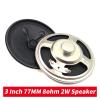 WENBIXIA 2Pcs 77MM 2W 8Ohm Speaker 8 Ohms 2 Watt 1W 8R Paper Cone Loudspeaker Diameter 3 Inch 7.7CM Thickness 22MM 77 * 22MM view 2