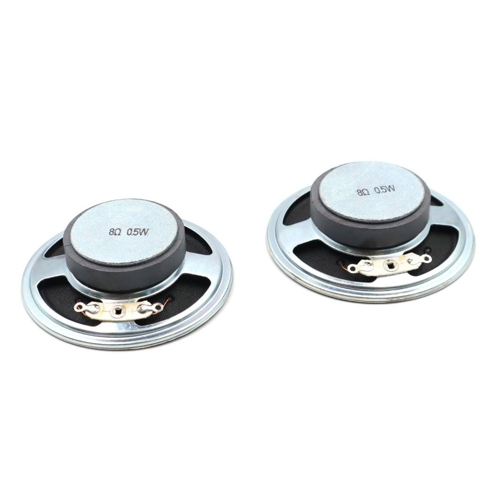 WENBIXIA 2Pcs 57MM 8Ohm 0.5W Speaker 57 * 15MM Outer Magnetic Iron Case Loud Speaker 57 MM 8 Ohm 0.5 Watt Paper Cone Loudspeaker