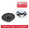 WENBIXIA 2Pcs 57MM 8Ohm 0.5W Speaker 57 * 15MM Outer Magnetic Iron Case Loud Speaker 57 MM 8 Ohm 0.5 Watt Paper Cone Loudspeaker view 2