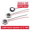 WENBIXIA 5PCS Diameter 13MM 15MM Inner Tape Wire 60MM Speaker 8R 0.5 1W Speaker with Double Sided Tape 8ohm 1W (Color : 5PCS 15MM 8R 1W) view 2