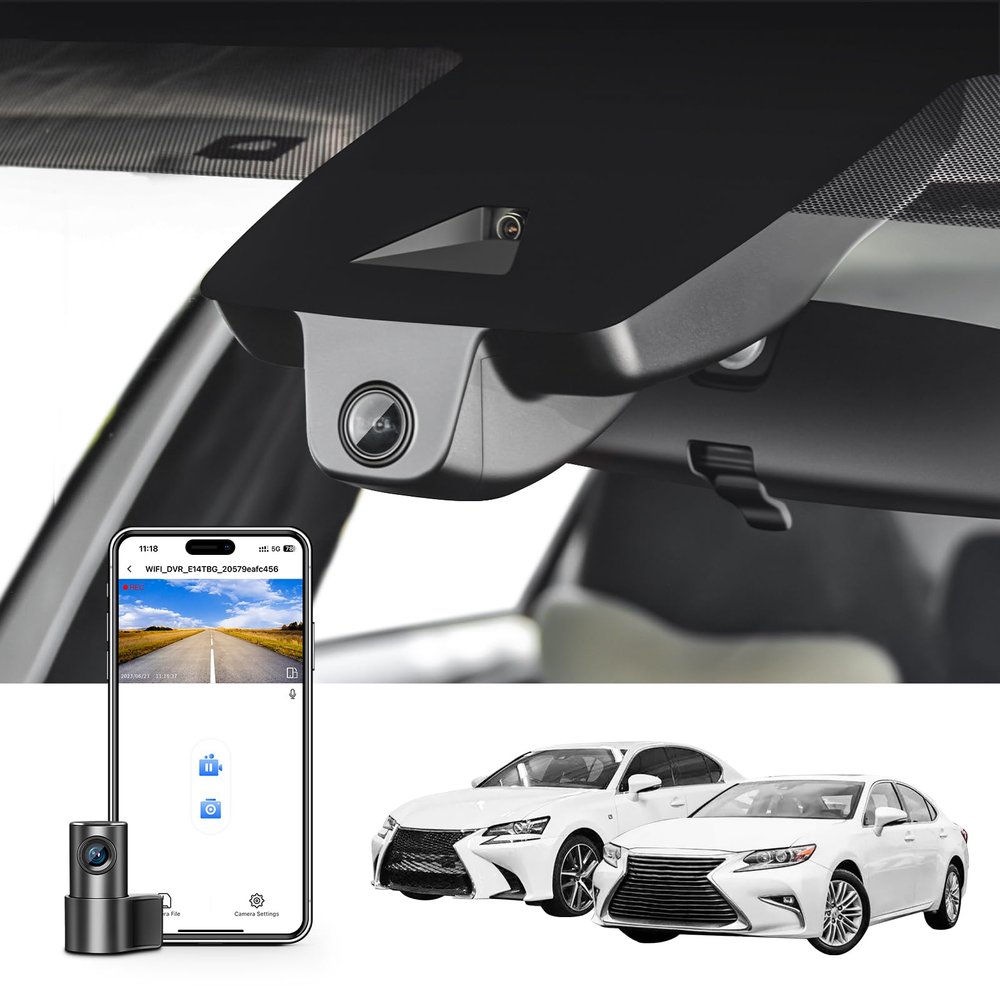 Mangoal Front 4K & Rear 1080p Dash Cam for Lexus ES 2018 2017 2016 & Lexus GS 2016-2020(Model A),ES350 ES300h GS300 GS350 GS450h,OEM Look, UHD 2160P Video,WiFi & App,128GB Card