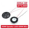 WENBIXIA 5Pcs Speaker 8 Ohm 1 watt 1W 8R Loudspeaker 20 23 26 28 30 32 36 40 MM Thickness 5MM with Wire Length 60MM (Color : 5 Pcs 36MM) view 2