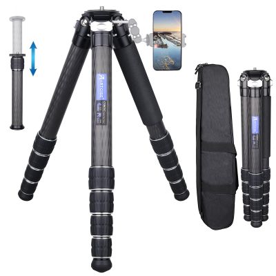 ARTCISE Compact Lightweight Travel Carbon Tripod 40mm Carbon Fiber Tube Heavy Duty Camera Tripod for DSLR Digital Camcorder Max Load 88.2lbs/40kg