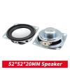WENBIXIA 1Pcs 52MM 4Ohm 5W 2 Inch Loud Speaker High Decibel 5252 52 * 52MM 4 Ohm 5 Watt Square Loudspeaker with Mounting Hole (Color : 1PCS 52X20MM) view 2