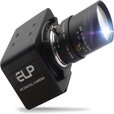 CODSOK 1080P Webcam 5-50mm Varifocal Lens USB Camera HD 2MP 0.01Lux Low Illumination IMX322/IMX323 Sensor Industrial Camera with H.264 Format Plug