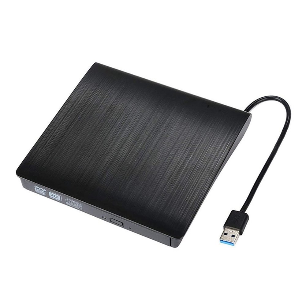DVD Player External DVD Drive Slim Hard Plastic USB 3.0 9.5Mm DVD Enclosure Rewriter Burner Writer Cd-ROM Case for Laptop Cd/DVD Optic Mini dv Player (0 : 0 Color : Black)